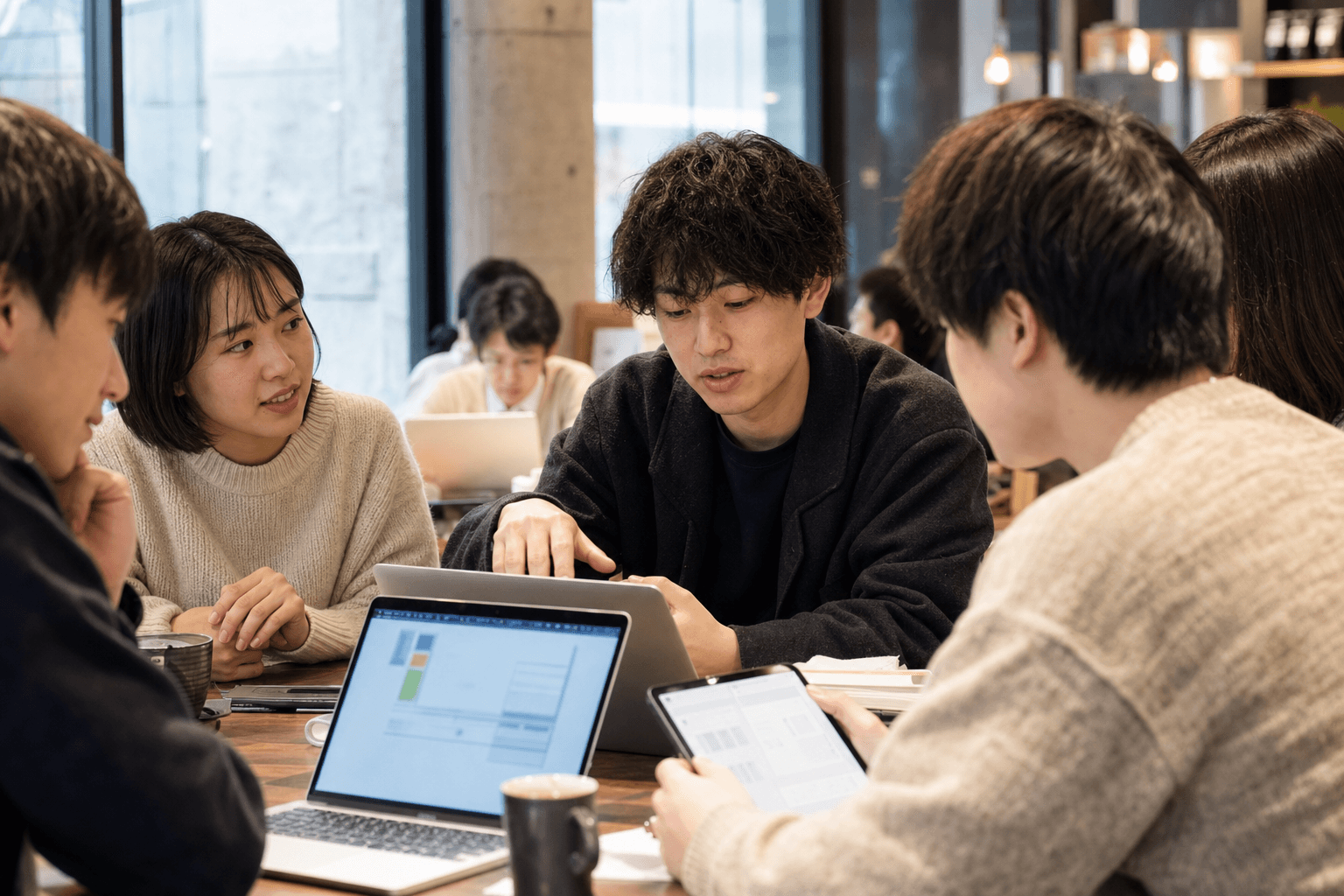 学生コミュニティで相談するイメージ